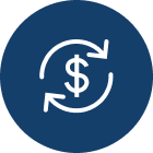 dollar sign surrounded by a circle of arrows